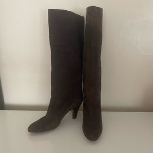 Vintage leather knee high boots
